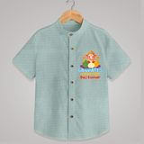 Ganpati's Favorite Modaks - Customized Shirt For Kids - ARCTIC BLUE - 0 - 6 Months Old (Chest 23")