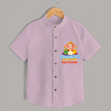 Ganpati's Favorite Modaks - Customized Shirt For Kids - PINK - 0 - 6 Months Old (Chest 23")