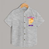 Ganesh Chaturthi Baby Shirt | Personalized Shirt for Your Little Devotee - GREY - 0 - 6 Months Old (Chest 23")