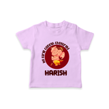 Little Ganesha T-Shirt | Custom Baby T-Shirt for First Ganesh Chaturthi Celebration - LILAC - 0-5 Months Old (Chest 17")
