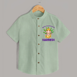 Ganesh Chaturthi Baby's First Shirt | Custom Shirt for the Festival of Ganesha - MINT GREEN - 0 - 6 Months Old (Chest 23")