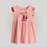 Ganesh Chaturthi Baby Outfit | Personalized Baby Frock for My First Ganesh Festival - BABY PINK - 0 - 3 Months Old (Chest 17")