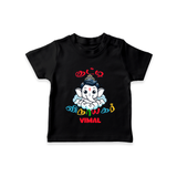 Kutty Vinayagar - Customized TShirt For Kids - BLACK - 0-5 Months Old (Chest 17")