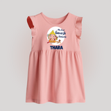 Ganesh Chaturthi Baby Frock for Baby | Custom Baby Frock to Celebrate First Ganesh Chaturthi - BABY PINK - 0 - 3 Months Old (Chest 17")
