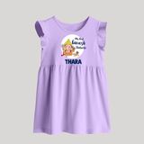 Ganesh Chaturthi Baby Frock for Baby | Custom Baby Frock to Celebrate First Ganesh Chaturthi - LILAC - 0 - 3 Months Old (Chest 17")