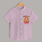 Vinayagar Chaturthi - Customized Shirt For Kids - PINK - 0 - 6 Months Old (Chest 23")