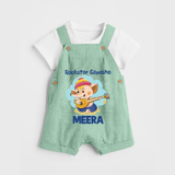 Rockstar Ganesha Dungaree | Custom Baby Dungaree for Your Little Rockstar - MINT GREEN - 0 - 5 Months Old (Chest 18")