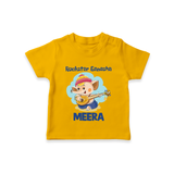 Rockstar Ganesha T-shirt | Custom Baby T-shirt for Your Little Rockstar - CHROME YELLOW - 0-5 Months Old (Chest 17")