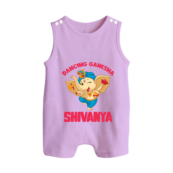 Dancing Ganesha Romper Suit | Personalized Baby Romper Suit for the Little Dancer - LILAC - 0 - 5 Months Old (Chest 18")