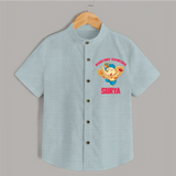 Dancing Ganesha Shirt | Personalized Baby Shirt for the Little Dancer - ARCTIC BLUE - 0 - 6 Months Old (Chest 23")