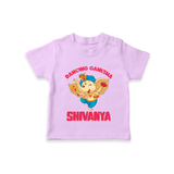 Dancing Ganesha T-shirt | Personalized Baby T-shirt for the Little Dancer - LILAC - 0-5 Months Old (Chest 17")
