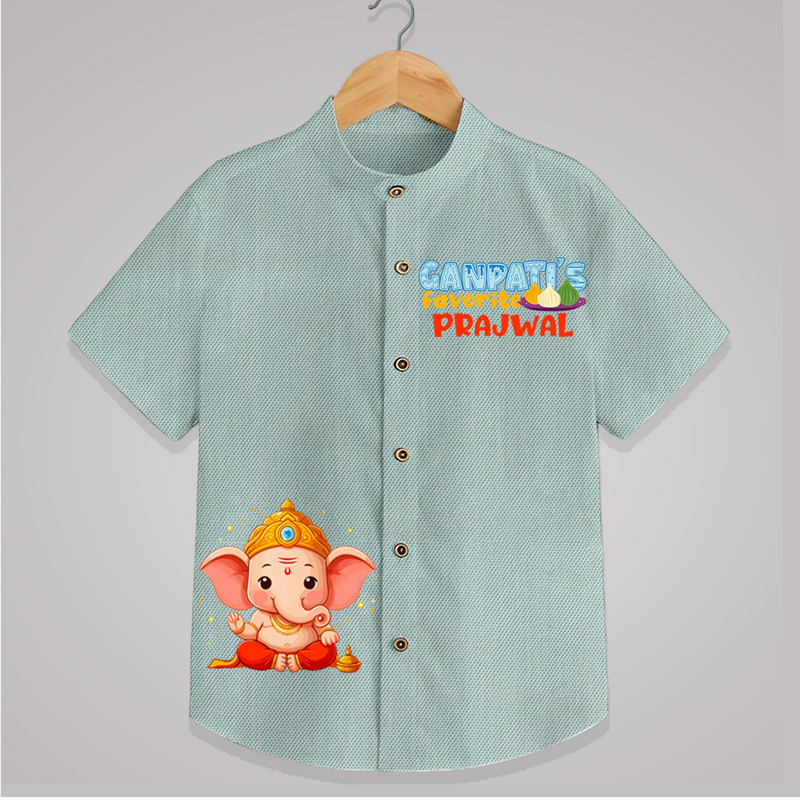 Ganapathi's Favourite - Customised Shirt for Kids - ARCTIC BLUE - 0-6 Months Old (Chest 23")