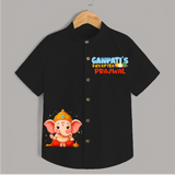 Ganapathi's Favourite - Customised Shirt for Kids - BLACK - 0-6 Months Old (Chest 23")