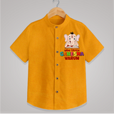 Wise Little Ganesha - Customised Shirt for Kids - CHROME YELLOW - 0-6 Months Old (Chest 23")