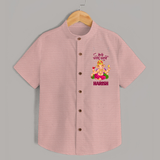 Happy Ganesh Chaturthi Shirt | Custom Baby Shirt for the Festival of Ganesh - PEACH - 0 - 6 Months Old (Chest 23")