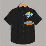 My Friend Ganesha - Customised Shirt for Kids - BLACK - 0-6 Months Old (Chest 23")