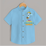 My Friend Ganesha - Customised Shirt for Kids - SKY BLUE - 0-6 Months Old (Chest 23")