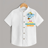 My Friend Ganesha - Customised Shirt for Kids - WHITE - 0-6 Months Old (Chest 23")