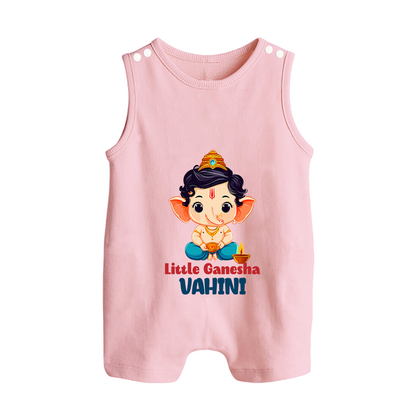 Little Ganesha Romper Suit | Personalized Baby Romper Suit for Your Little Ganesha - BABY PINK - 0 - 5 Months Old (Chest 18")