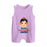 Little Ganesha Romper Suit | Personalized Baby Romper Suit for Your Little Ganesha - LILAC - 0 - 5 Months Old (Chest 18")