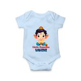 Little Ganesha Romper / Onesie | Personalized Baby Romper / Onesie for Your Little Ganesha - BABY BLUE - New Born (Chest 14")