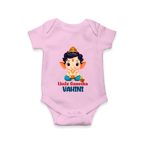 Little Ganesha Romper / Onesie | Personalized Baby Romper / Onesie for Your Little Ganesha - BABY PINK - New Born (Chest 14")