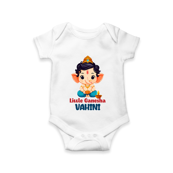 Little Ganesha Romper / Onesie | Personalized Baby Romper / Onesie for Your Little Ganesha - WHITE - New Born (Chest 14")