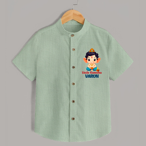 Little Ganesha Shirt | Personalized Baby Shirt for Your Little Ganesha - MINT GREEN - 0 - 6 Months Old (Chest 23")