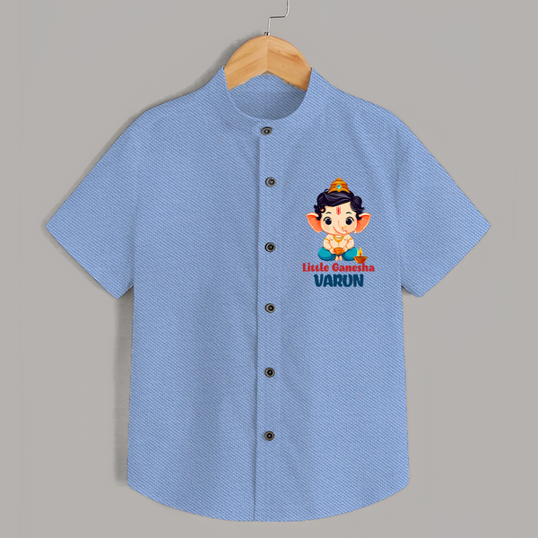 Little Ganesha Shirt | Personalized Baby Shirt for Your Little Ganesha - SKY BLUE - 0 - 6 Months Old (Chest 23")