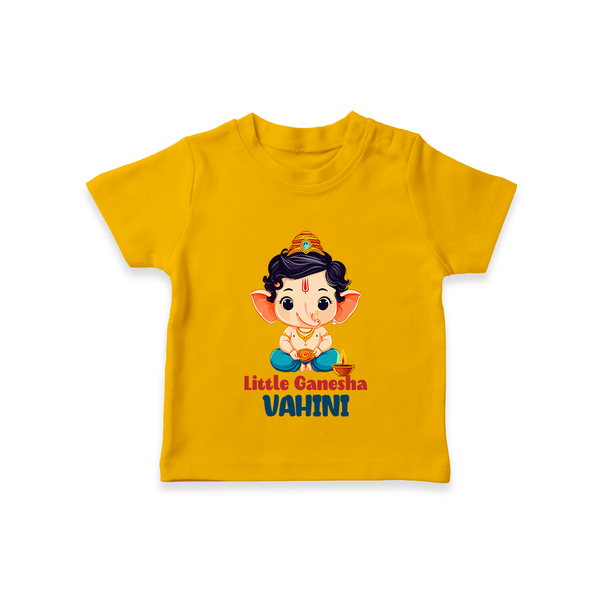 Little Ganesha T-shirt | Personalized Baby T-shirt for Your Little Ganesha - CHROME YELLOW - 0-5 Months Old (Chest 17")