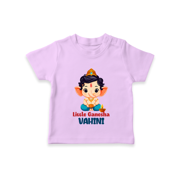Little Ganesha T-shirt | Personalized Baby T-shirt for Your Little Ganesha - LILAC - 0-5 Months Old (Chest 17")