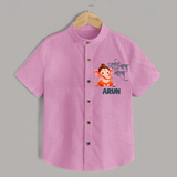 Ganapati Bappa Morya Shirt | Custom Baby Shirt for Ganesh Chaturthi Celebrations - BABY PINK - 0 - 6 Months Old (Chest 23")