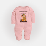 My First Little Ganesha Mouse Friendship Illustration Printed Fullbody Suit - BABY PINK - New Born (Chest 7.5")