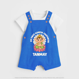 My First Cute Ganesha Festive Joy Illustration Printed Dungaree - COBALT BLUE - 0 - 5 Months Old (Chest 18")