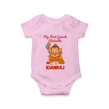 My First Little Ganesha Lotus Blessings Printed Romper - BABY PINK - New Born (Chest 14")