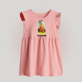 Ganesha Blessings Festive Garden Printed Baby Frock - BABY PINK - 0 - 3 Months Old (Chest 17")