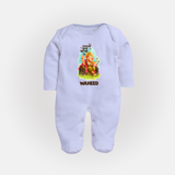 Ganesha Blessings Festive Garden Printed Fullbody Suit - BABY BLUE - New Born (Chest 7.5")