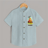 Ganesha Blessings Festive Garden Printed Shirt - ARCTIC BLUE - 0 - 6 Months Old (Chest 23")