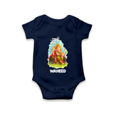 Ganesha Blessings Festive Garden Printed Romper - NAVY BLUE - New Born (Chest 14")