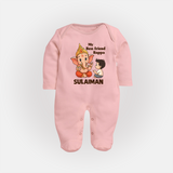 Little Devotee With Ganesha Friendship Printed Fullbody Suit - BABY PINK - New Born (Chest 7.5")