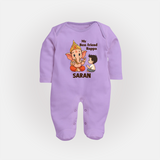 Little Devotee With Ganesha Friendship Printed Fullbody Suit - LILAC - New Born (Chest 7.5")
