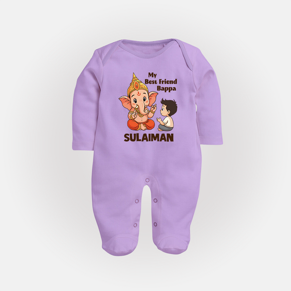 Little Devotee With Ganesha Friendship Printed Fullbody Suit