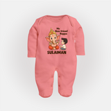 Little Devotee With Ganesha Friendship Printed Fullbody Suit - PEACH - New Born (Chest 7.5")