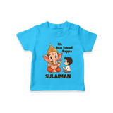 Little Devotee With Ganesha Friendship Printed T Shirt - SKY BLUE - 0-5 Months Old (Chest 17")