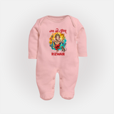 Traditional Ganesh Celebration Artistic Printed Fullbody Suit - BABY PINK - New Born (Chest 7.5")