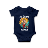 Traditional Ganesh Celebration Artistic Printed Romper - NAVY BLUE - New Born (Chest 14")