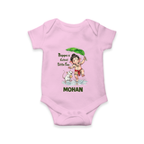 Bappa's Little Fan Ganesha Celebration Printed Romper - BABY PINK - New Born (Chest 14")