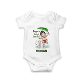 Bappa's Little Fan Ganesha Celebration Printed Romper - WHITE - New Born (Chest 14")