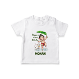 Bappa's Little Fan Ganesha Celebration Printed T Shirt - WHITE - 0-5 Months Old (Chest 17")
