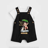 Bappa's Little Fan Ganesha Celebration Printed Dungaree - BLACK - 0 - 5 Months Old (Chest 18")